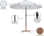Amalfi - Aluminum Patio Umbrella - Light Brown Base / Black Pole