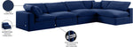 Comfy - 5 Piece Velvet Modular Sectional