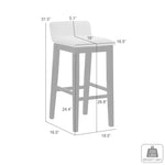 Annikah - Modern Transitional Wood Counter Height Kitchen Bar Stool