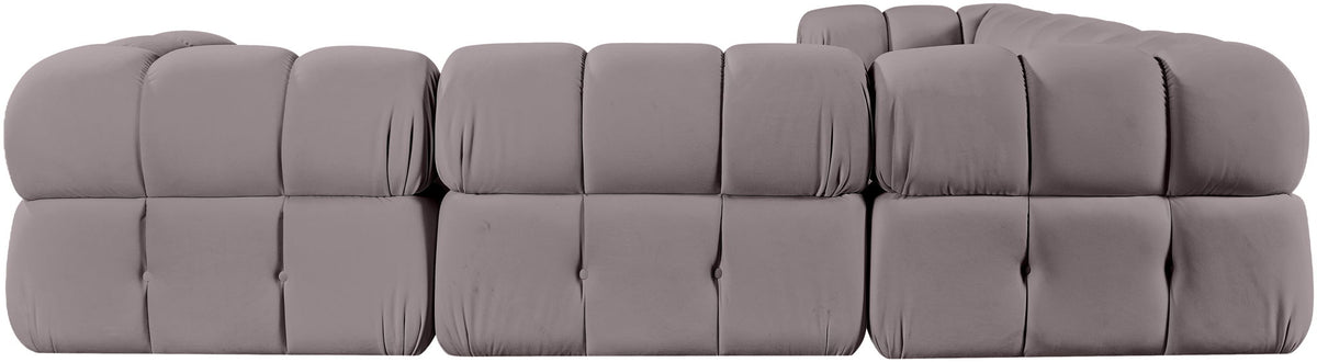 Orin - Velvet 5 Piece Modular Corner Sectional