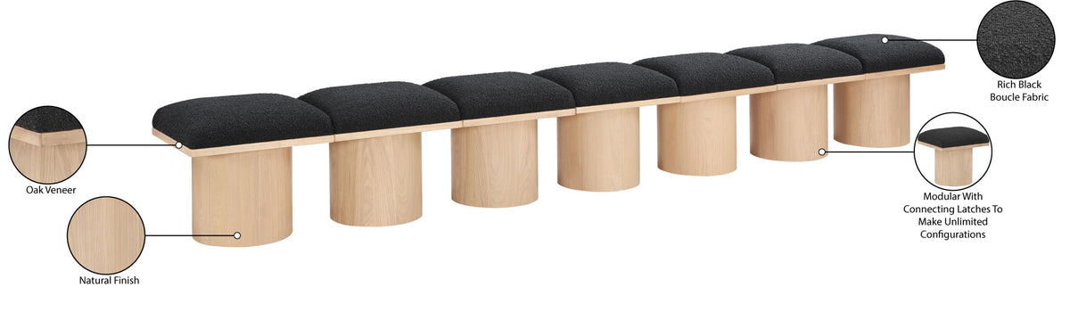 Pavilion - 7 Piece Modular Bench With Natural Base