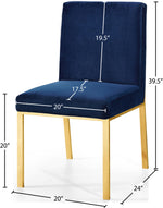 Opal - Dining Chair with Gold Legs (Set of 2)