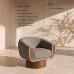Avella - Interwoven Fabric Swivel Accent Chair