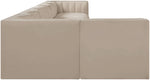 Rummi - Velvet Performance Fabric Upholstered 7 Piece Modular Sectional, L-Shaped (Right)