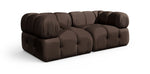 Orin - Velvet Performance Fabric Upholstered 2 Piece Modular Sofa (2 Corner Chairs)