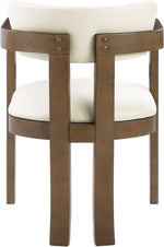 Lavrin - Vegan Leather Upholstered Dining Arm Chair (Set of 2) - Walnut Base