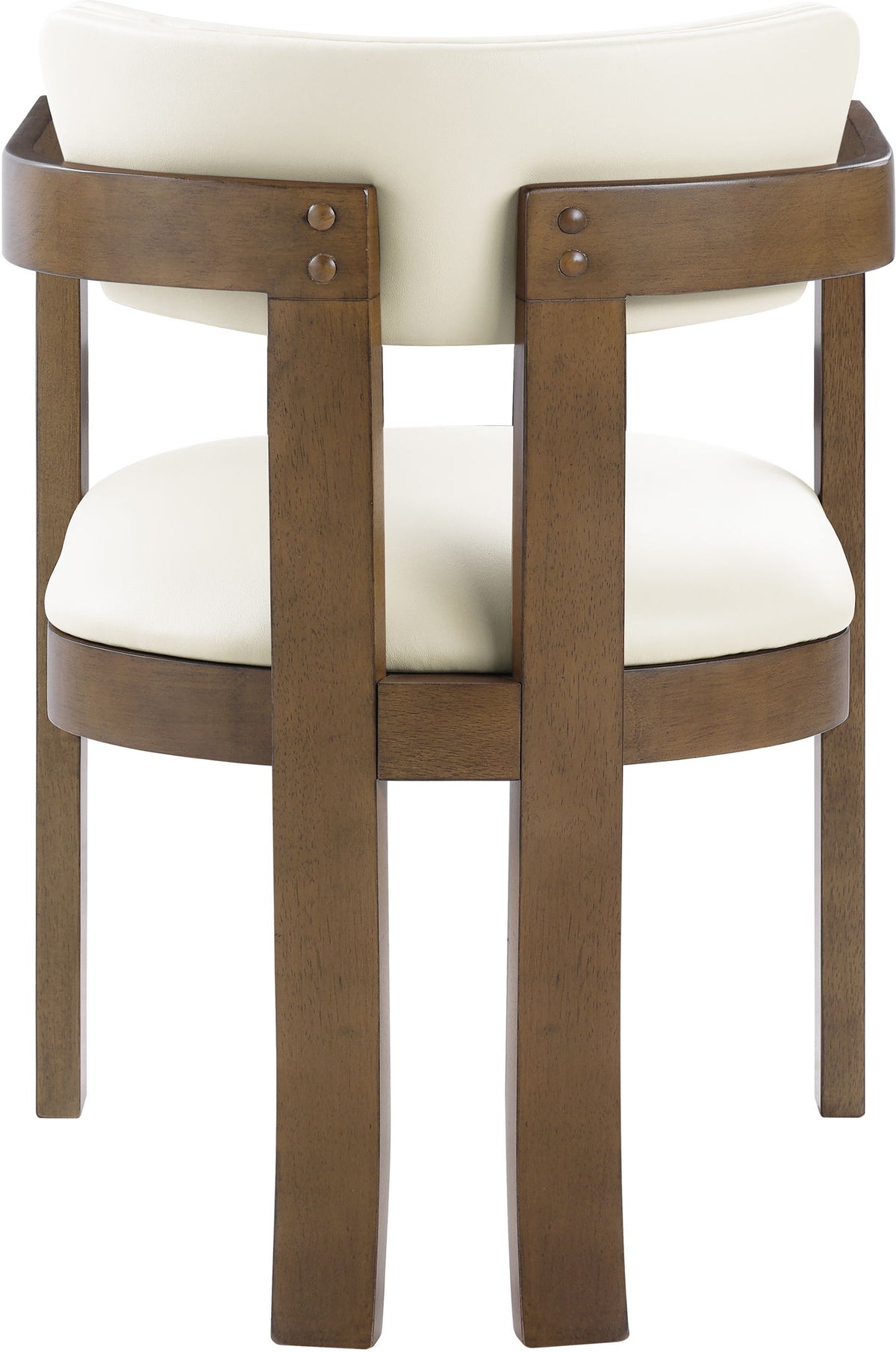 Lavrin - Vegan Leather Upholstered Dining Arm Chair (Set of 2) - Walnut Base