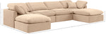 Indulge - Velvet 6 Piece Modular Double Chaise Sectional