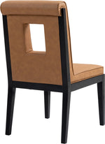 Gwendolyn - Faux Leather Dining Side Chair With Black Frame (Set of 2)