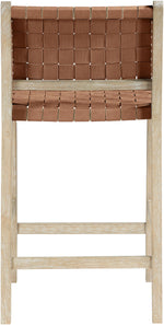 Entwine - Vegan Leather Upholstered Counter Stool - Painted Natural