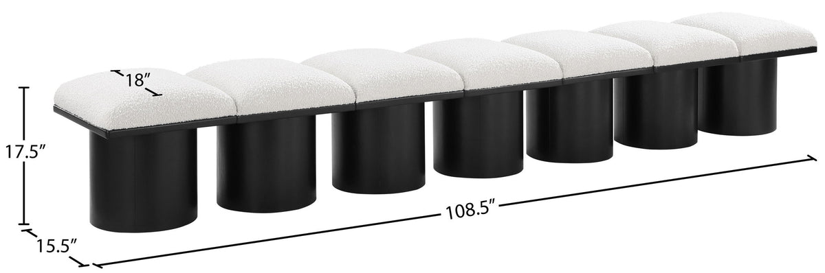Pavilion - 7 Piece Modular Bench With Black Base