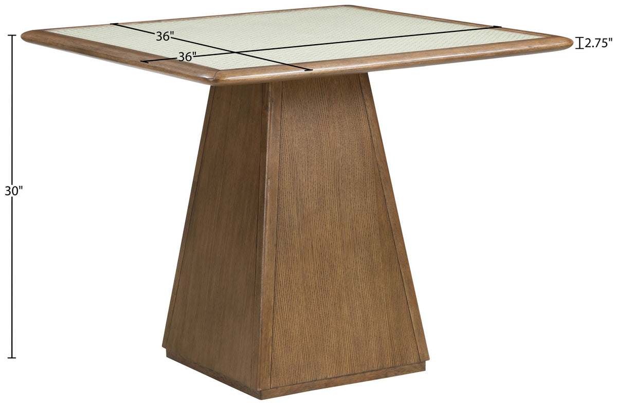 Atrium - Glass Top And Wood Base Dining Table