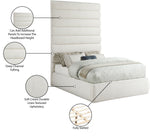 Adam - Linen Fabric Bed With 89" Headboard