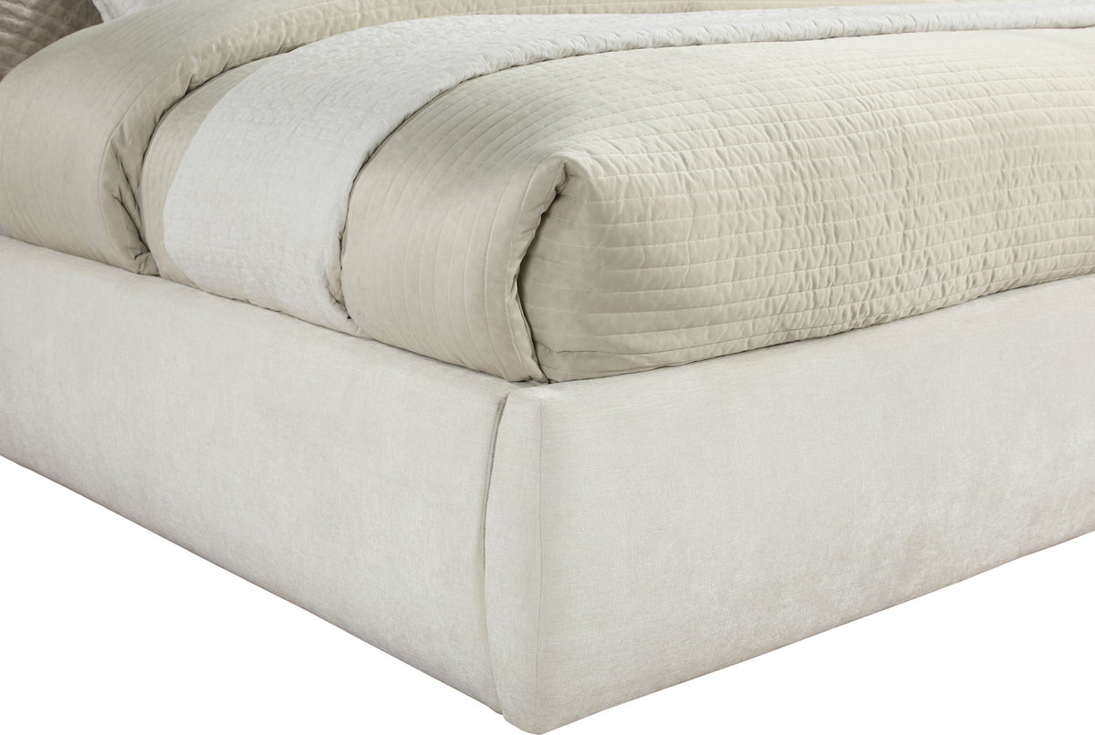 Adam - Chenille Fabric Bed With 89" Headboard