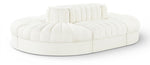 Rummi - Oval Velvet Performance Fabric Upholstered 6 Piece Modular Sectional