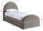 Andaz - Chenille Fabric Upholstered Trundle Bed