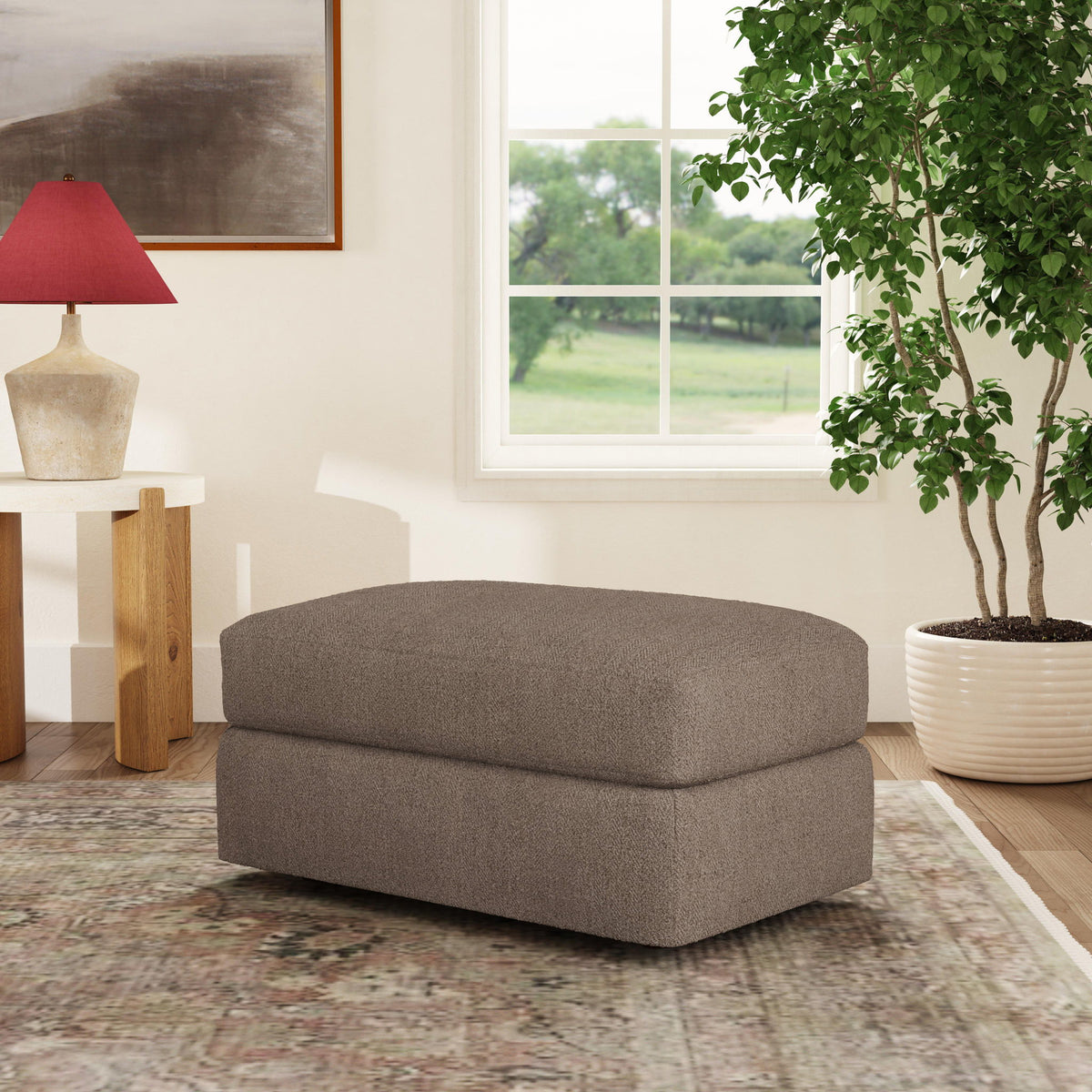 Chevy - Fabric Ottoman Pouf