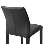 Velena - Full Back Top Grain Leather Upholstered Wood Dining Chairs (Set of 2) - Black