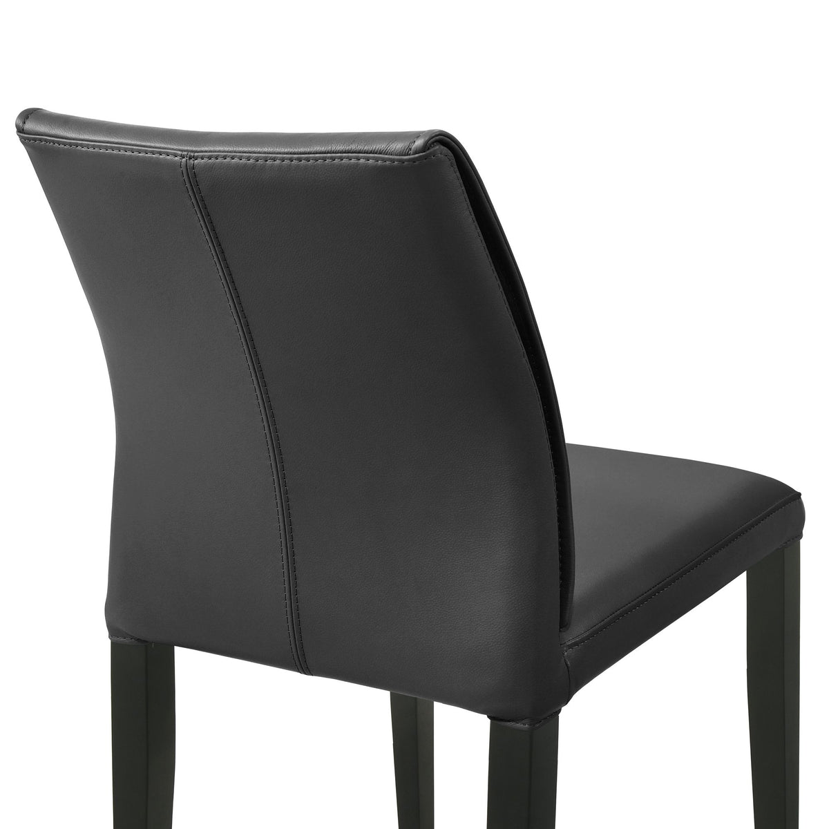 Velena - Full Back Top Grain Leather Upholstered Wood Dining Chairs (Set of 2) - Black