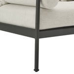 Leni - Outdoor 3 Seat Sofa With Cushions And Powder Coated Aluminum Frame - Moonveil / Warm Gray