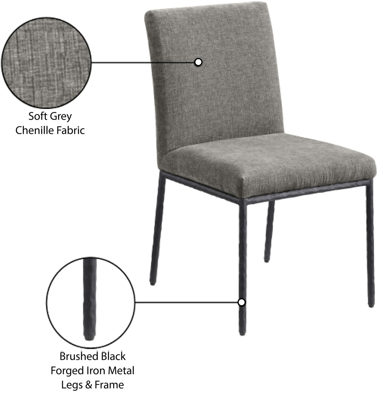 Reeves - Dining Side Chair (Set of 2) - Black Base