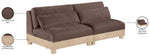 Turin - Chenille Fabric Upholstered Modular Sectional - Brown