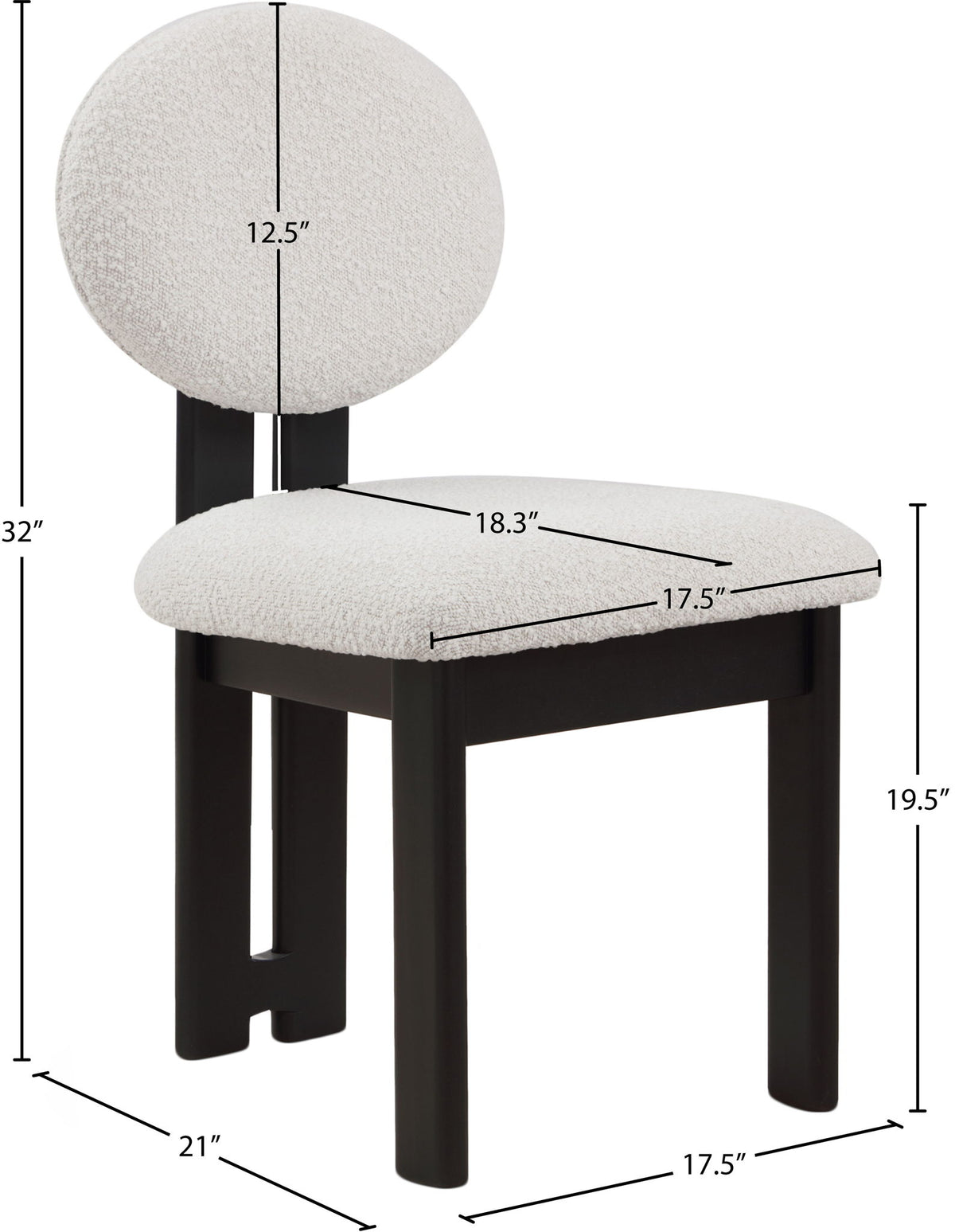 Napa - Dining Chair With Black Legs (Set of 2)