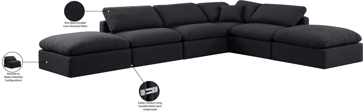 Indulge - Linen 6 Piece Modular Armless Sectional