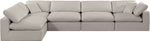 Comfy - 5 Piece Linen Modular Sectional
