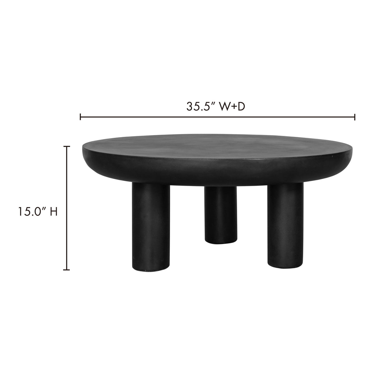 Rocca - Cement Coffee Table - Black