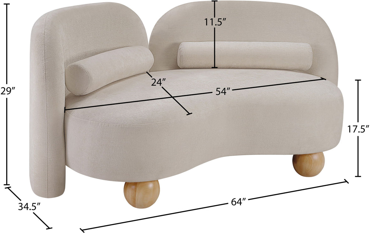 Daphne - Chenille Loveseat