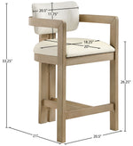 Ravina - Upholstered Counter Stool With Stained Natural Base