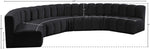 Arc - Velvet 7 Piece U-Shaped Modular Sofa