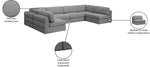 Beckham - 6 Piece Modular U-Shaped Armless Sectional