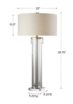 Monette - Tall Cylinder Lamp - Pearl Silver