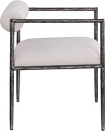 Axis - Linen Textured Beige Fabric Upholstered Dining Chair (Set of 2)