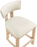 Lavrin - Vegan Leather Counter Stool (Set of 2) - Natural Base