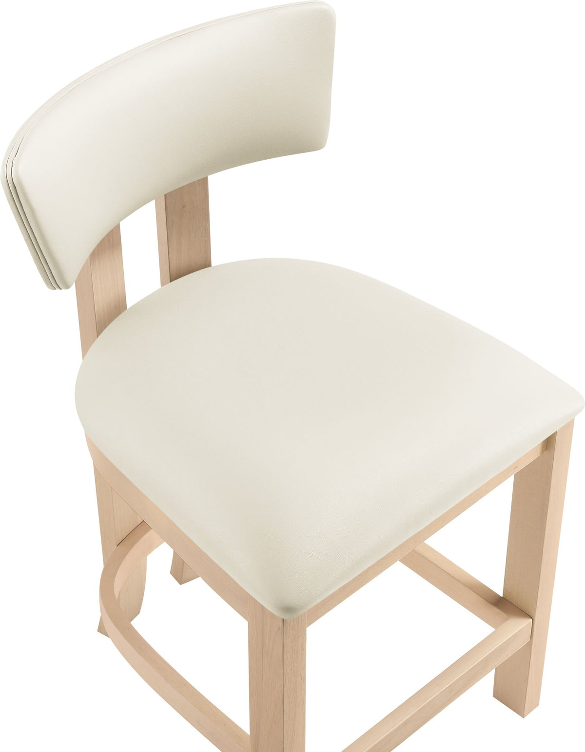 Lavrin - Vegan Leather Counter Stool (Set of 2) - Natural Base