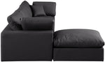Comfy - 4 Piece Faux Leather Modular Sectional With Chaise