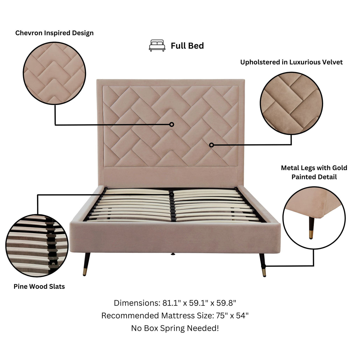Manhattan Crosby - Upholstered Platform Bed