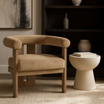 Arienzo - Performance Fabric Upholstered Accent Chair - Walnut Base