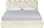 Tempo - Velvet Upholstered Bed - Cream