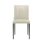 Meriam - Full Back Top Grain Leather Upholstered Metal Dining Chairs (Set of 2)