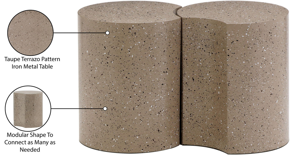 Dimple - End Table - Terazzo Finish