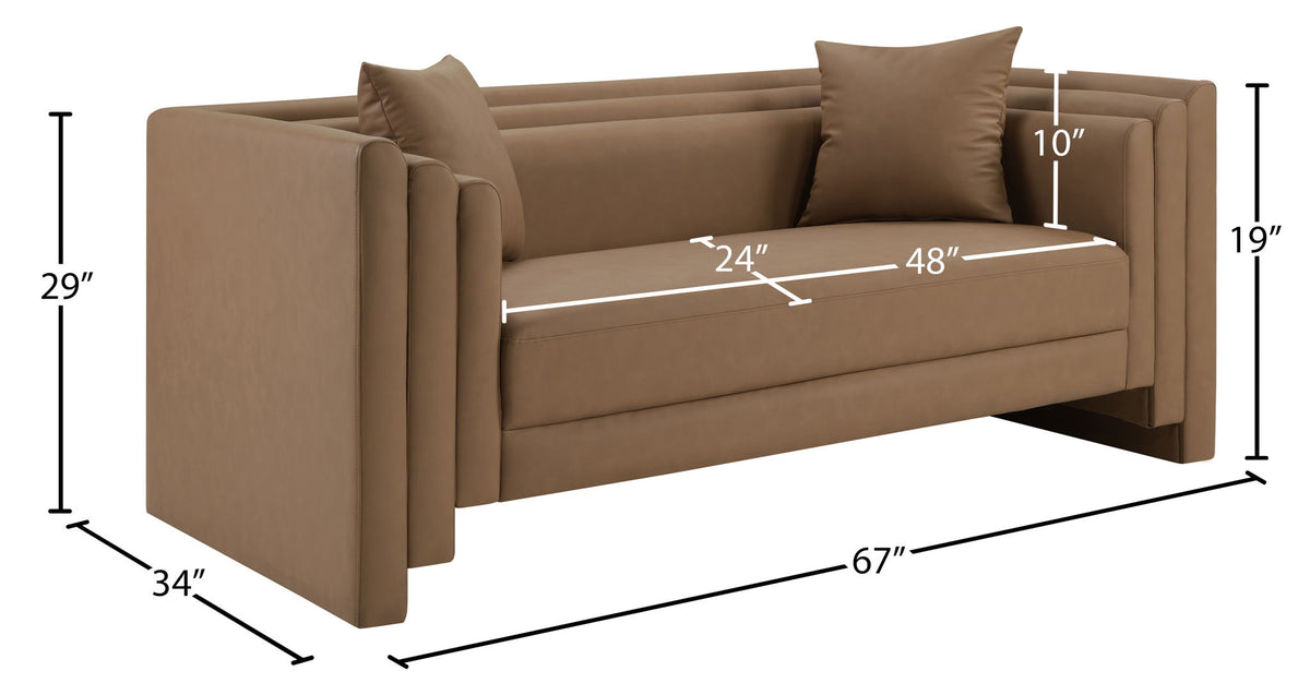Everett - Vegan Leather Upholstered Loveseat