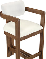 Ravina - Upholstered Counter Stool With Stained Brown Base