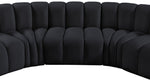 Arc - Velvet Modular U-Shaped Sectional