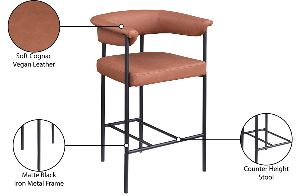 Malin - Faux Leather Counter Stool (Set of 2)