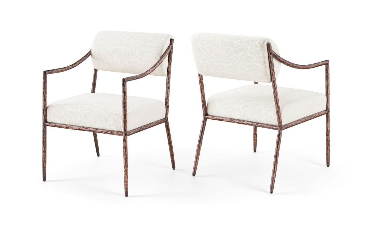 Bastille - Upholstered Dining Arm Chair (Set of 2) - Bronze Frame