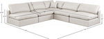 Comfy - 5 Piece Faux Leather Modular Corner Armless Sectional